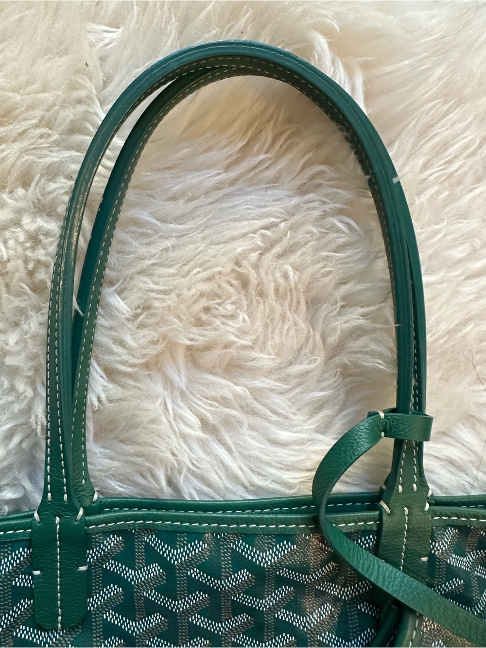 Goyard Green Large St. Louis Tote Bag Goyardine - Picture 5 of 12